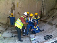 Visiting the Egyptian laborers